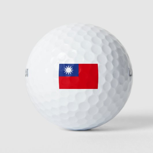Taiwanese vlag golfballen (Voorkant)