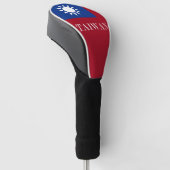 Taiwanese vlag golfheadcover (Schuin)