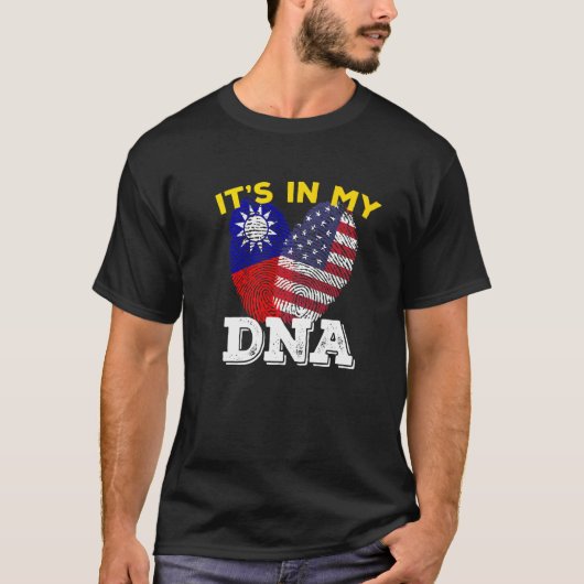 Taiwanese vlag Groot-Amerika - Dna Mi T-shirt (Voorkant)