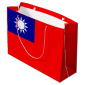 Taiwanese vlag groot cadeauzakje (Achterkant Gekanteld)