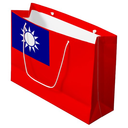 Taiwanese vlag groot cadeauzakje (Voorkant Gekanteld)