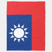 Taiwanese vlag groot fleece deken (Voorkant)
