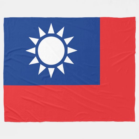 Taiwanese vlag groot fleece deken (Voorkant (Horizontaal))