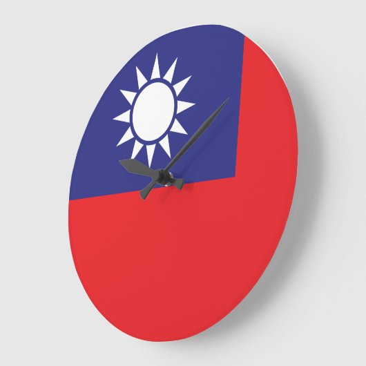 Taiwanese vlag grote klok (Hoek)