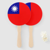 Taiwanese vlag handwaaier (Voorkant en achterkant)