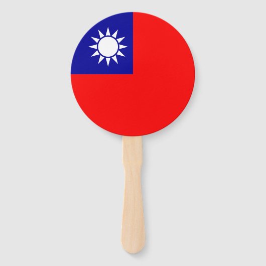Taiwanese vlag handwaaier (Voorkant)