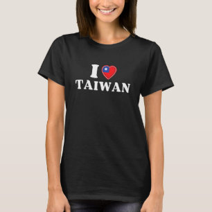Taiwanese vlag: hart I hou van Taiwan, hart I stan T-shirt