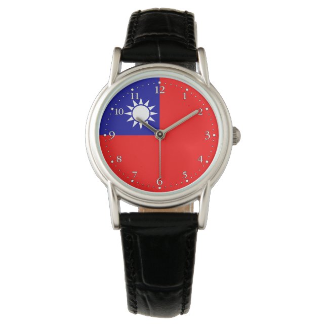 Taiwanese vlag horloge (Voorkant)