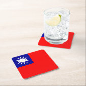 Taiwanese vlag kartonnen onderzetters (Insitu)
