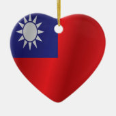 Taiwanese vlag keramisch ornament (Voorkant)