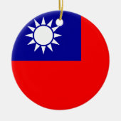 Taiwanese vlag keramisch ornament (Voorkant)