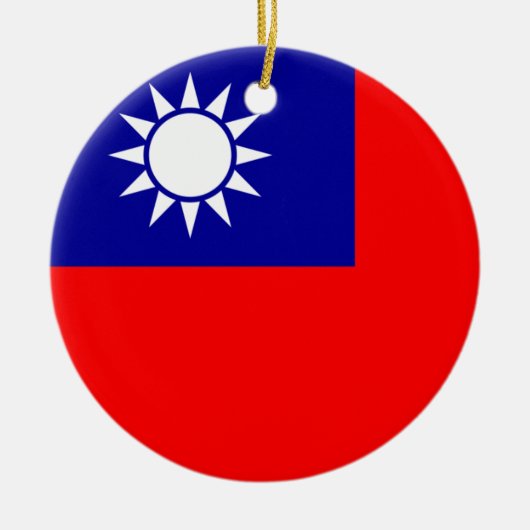 Taiwanese vlag keramisch ornament (Voorkant)