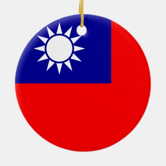 Taiwanese vlag keramisch ornament (Achterkant)