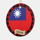 Taiwanese vlag keramisch ornament (Links)