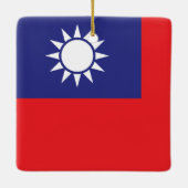 Taiwanese vlag keramisch ornament (Achterkant)