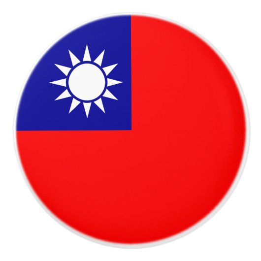 Taiwanese vlag keramische knop (Voorkant)