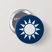 Taiwanese vlag "Klassiek" Ronde Button 5,7 Cm (Voorkant /achterkant)