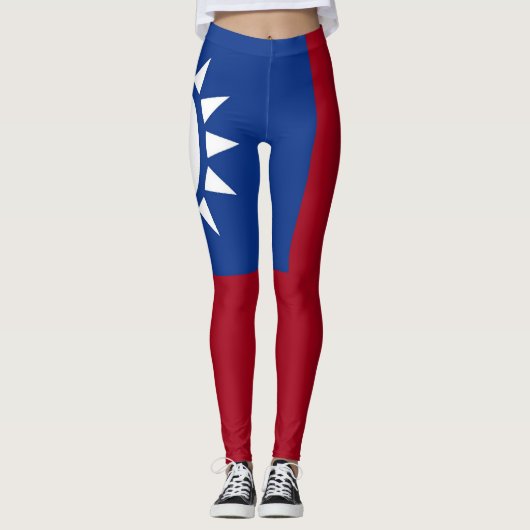 Taiwanese vlag leggings (Voorkant)