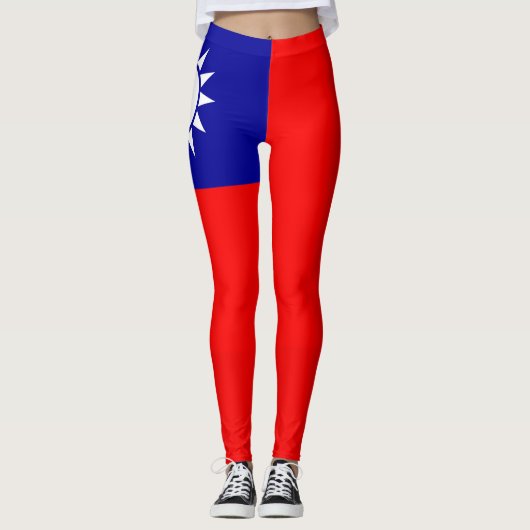 Taiwanese vlag leggings (Voorkant)