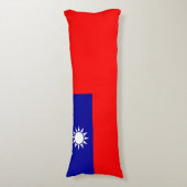 Taiwanese vlag lichaamskussen (Voorkant Verticaal)