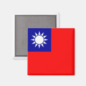 Taiwanese vlag magneet (Voorkant / Achterkant)