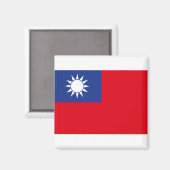 Taiwanese vlag magneet (Voorkant / Achterkant)