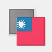Taiwanese vlag magneet (Voorkant / Achterkant)