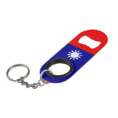 Taiwanese vlag mini flessenopener (Voorkant Gekanteld)