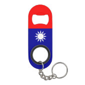 Taiwanese vlag mini flessenopener (Achterkant)
