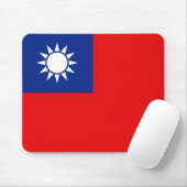 Taiwanese vlag Mousepad Muismat (Met muis)