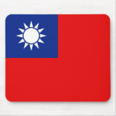 Taiwanese vlag Mousepad Muismat (Voorkant)