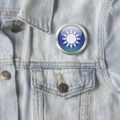 Taiwanese vlag "Orb" Ronde Button 5,7 Cm (In situ)