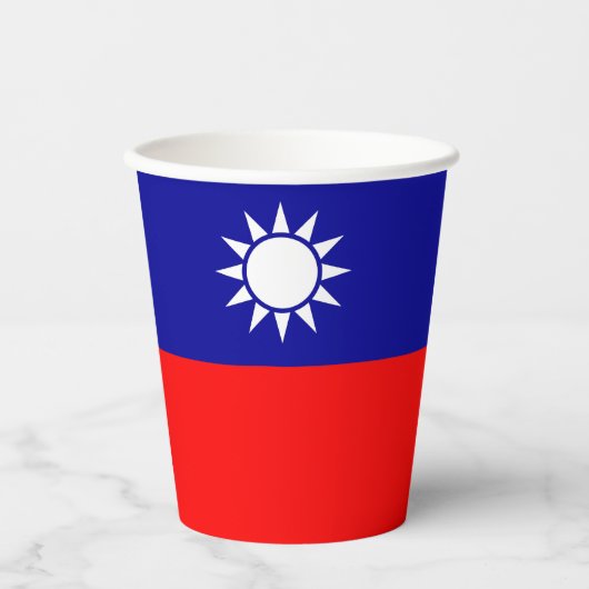 Taiwanese vlag papieren bekers (Voorkant)