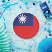 Taiwanese vlag papieren bordje (Feest)