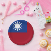 Taiwanese vlag papieren bordje (Feest)