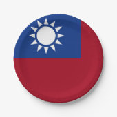 Taiwanese vlag papieren bordje (Voorkant)