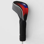 Taiwanese vlag, penseelstreek, nationale vlag golfheadcover (Schuin)