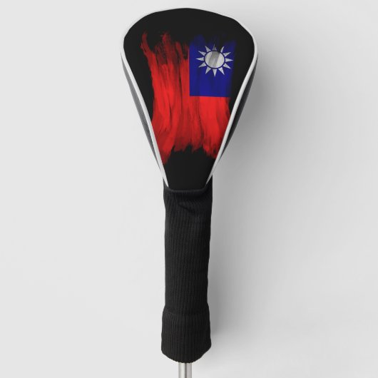 Taiwanese vlag, penseelstreek, nationale vlag golfheadcover (Voorkant)