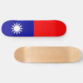 Taiwanese vlag persoonlijk skateboard (Horizontaal)