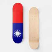 Taiwanese vlag persoonlijk skateboard (Voorkant)