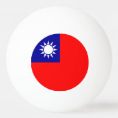 Taiwanese vlag pingpongbal (Achterkant)