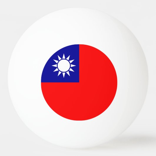 Taiwanese vlag pingpongbal (Voorkant)