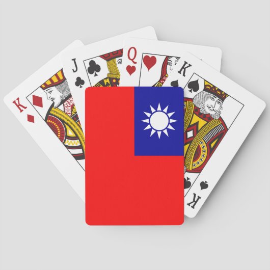 Taiwanese vlag pokerkaarten (Achterkant)