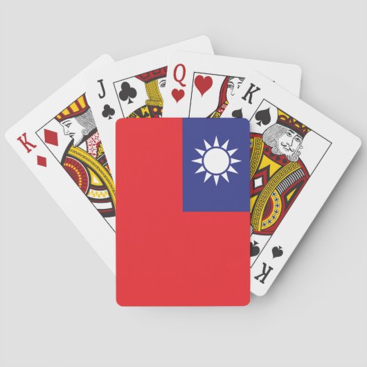 Taiwanese vlag pokerkaarten (Achterkant)