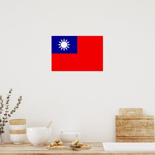 Taiwanese vlag poster (Keuken)