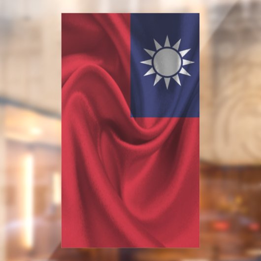 Taiwanese vlag raamsticker (Vel 2)