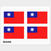 Taiwanese vlag rechthoekige sticker (Vel)