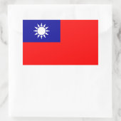 Taiwanese vlag rechthoekige sticker (Tas)