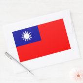 Taiwanese vlag rechthoekige sticker (Envelop)