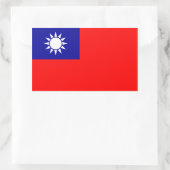 Taiwanese vlag rechthoekige sticker (Tas)